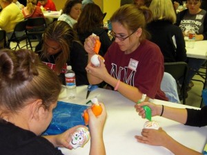 Gel food coloring (found in the cake decorating section of cooking stores) is used to make the really vivid colors of royal icing!