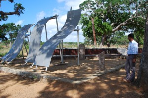 Tsunami monument at former tourist lodging