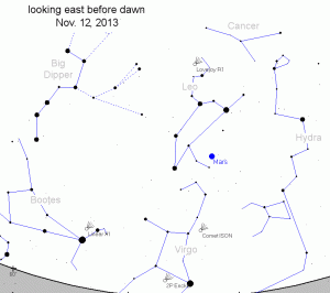 4 comets skymap - 111213