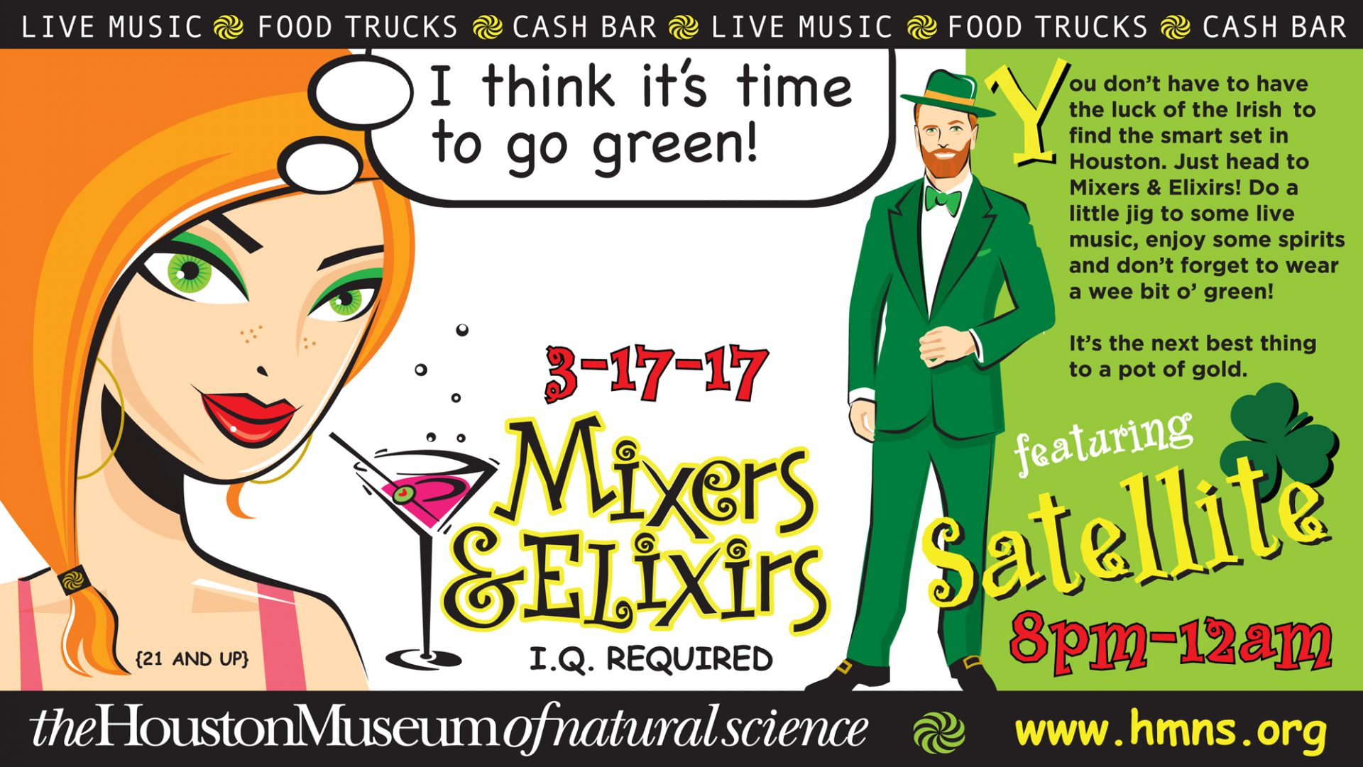 It’s your lucky day! St. Patrick’s Day Mixers & Elixirs on March 17