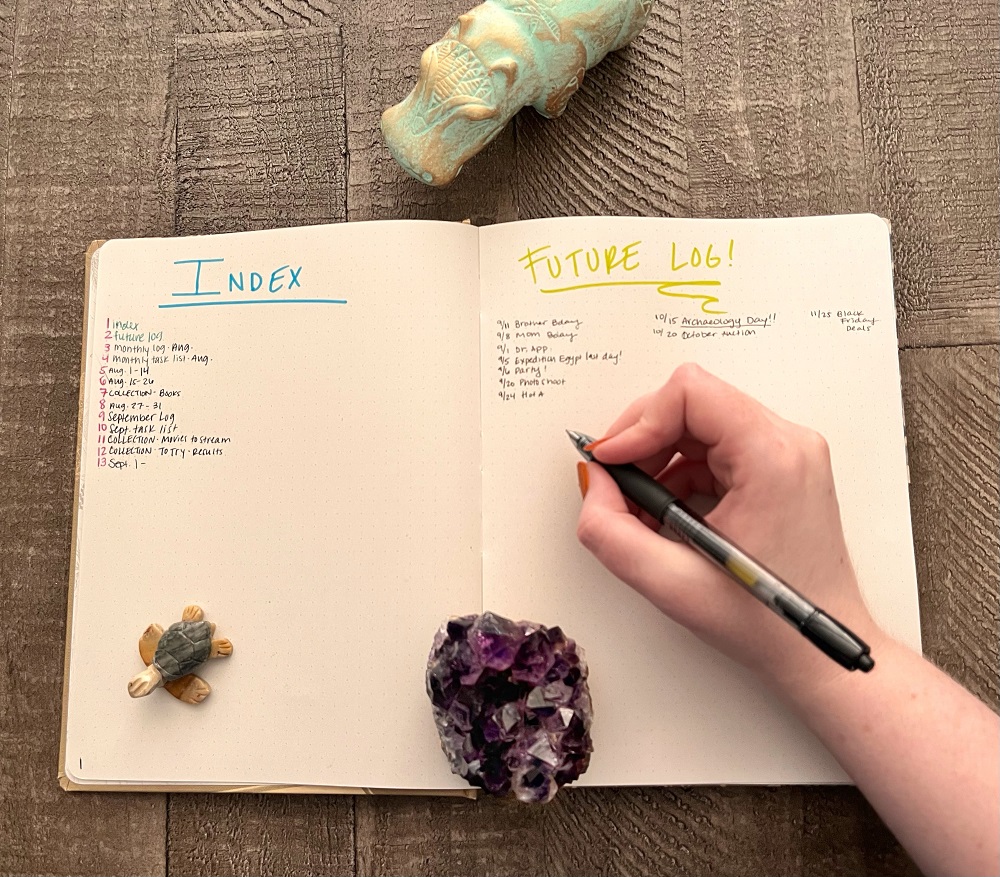 Example of how to setup your BuJo - Bullet Journal