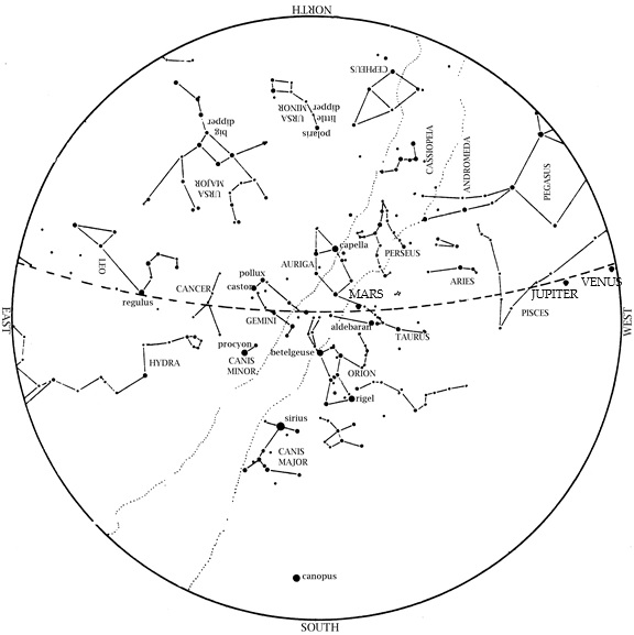 M
ap of February 2023 as Comet ZTF remains in the sky