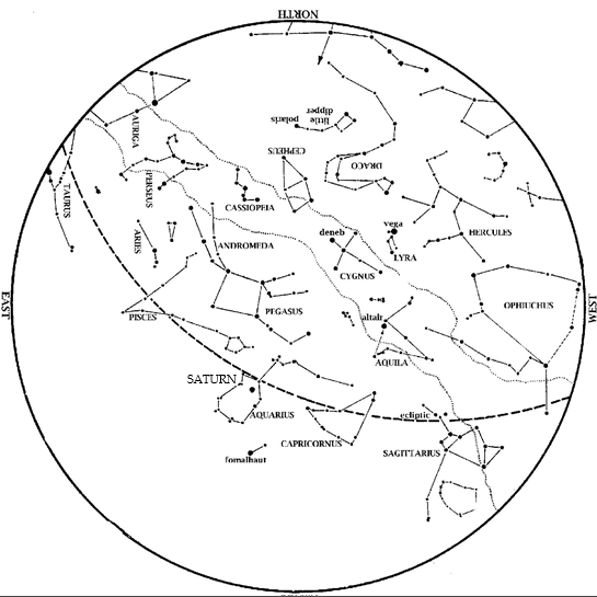 Comet Tsuchinshan-ATLAS | October Sky Happenings. Constellations over the city of Houston.